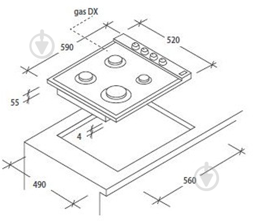 Варильна поверхня електрична Candy CLE 64 X - фото 2