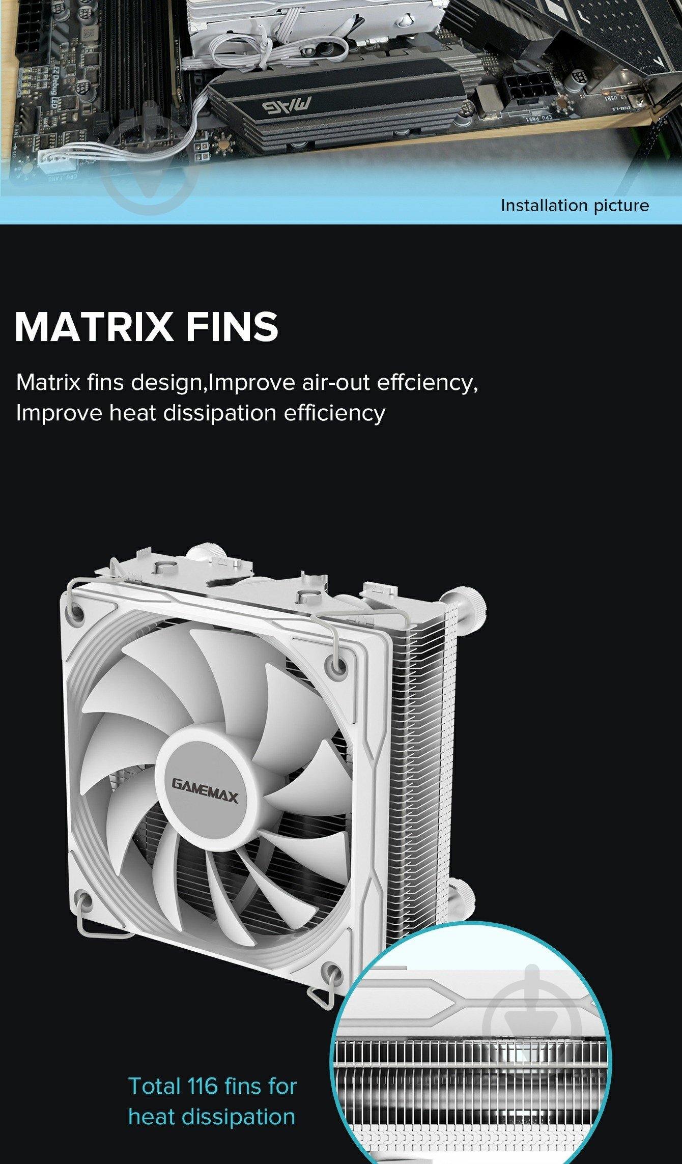 Процессорный кулер GameMax Ice Surface Black - фото 8