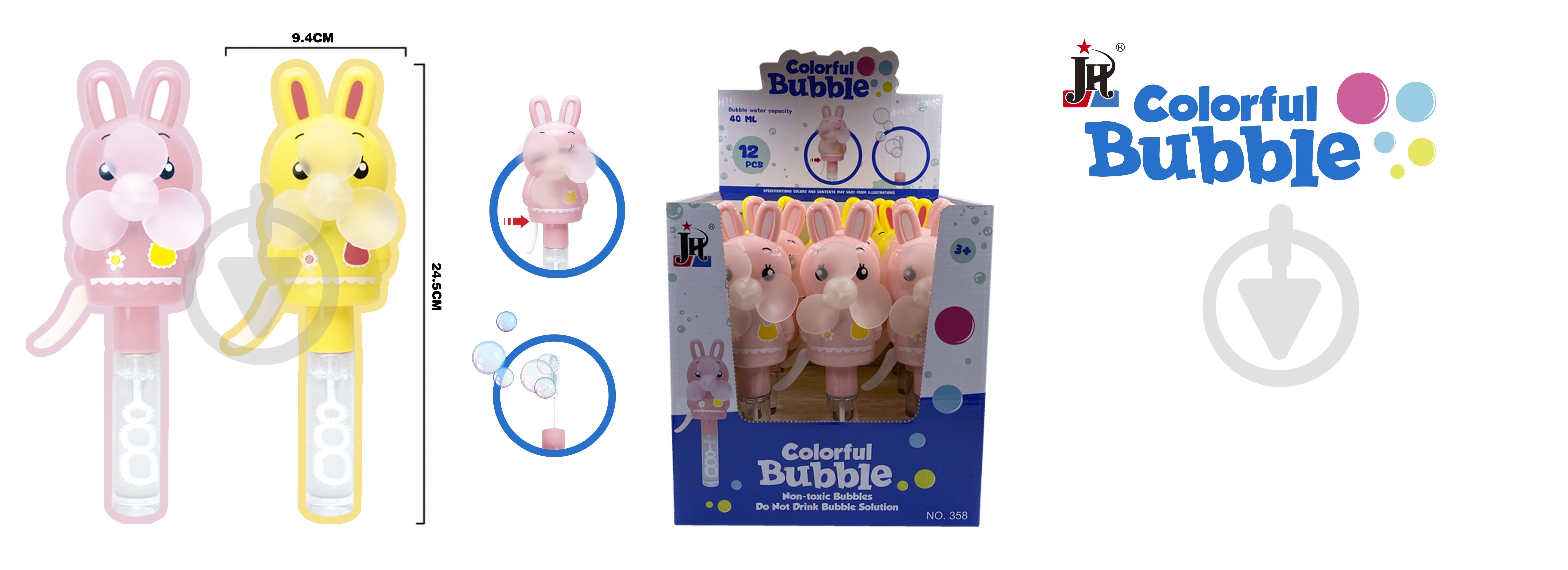 Мыльные пузыри MERX Limited вентилятор 55 мл TM JIEHAO 24x21.5x25 см MX0285167 - фото 2