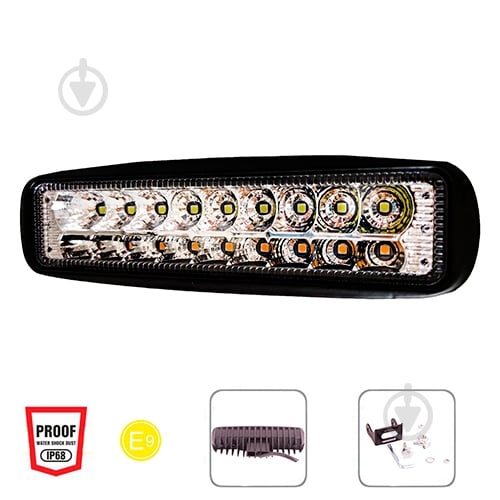 Фара робочого світла PULSO WLP-20RT2 SPOT 10LEDx2W 10LEDx1W/10-30V/20W+10W/6000K 10 Вт 12 В - фото 2