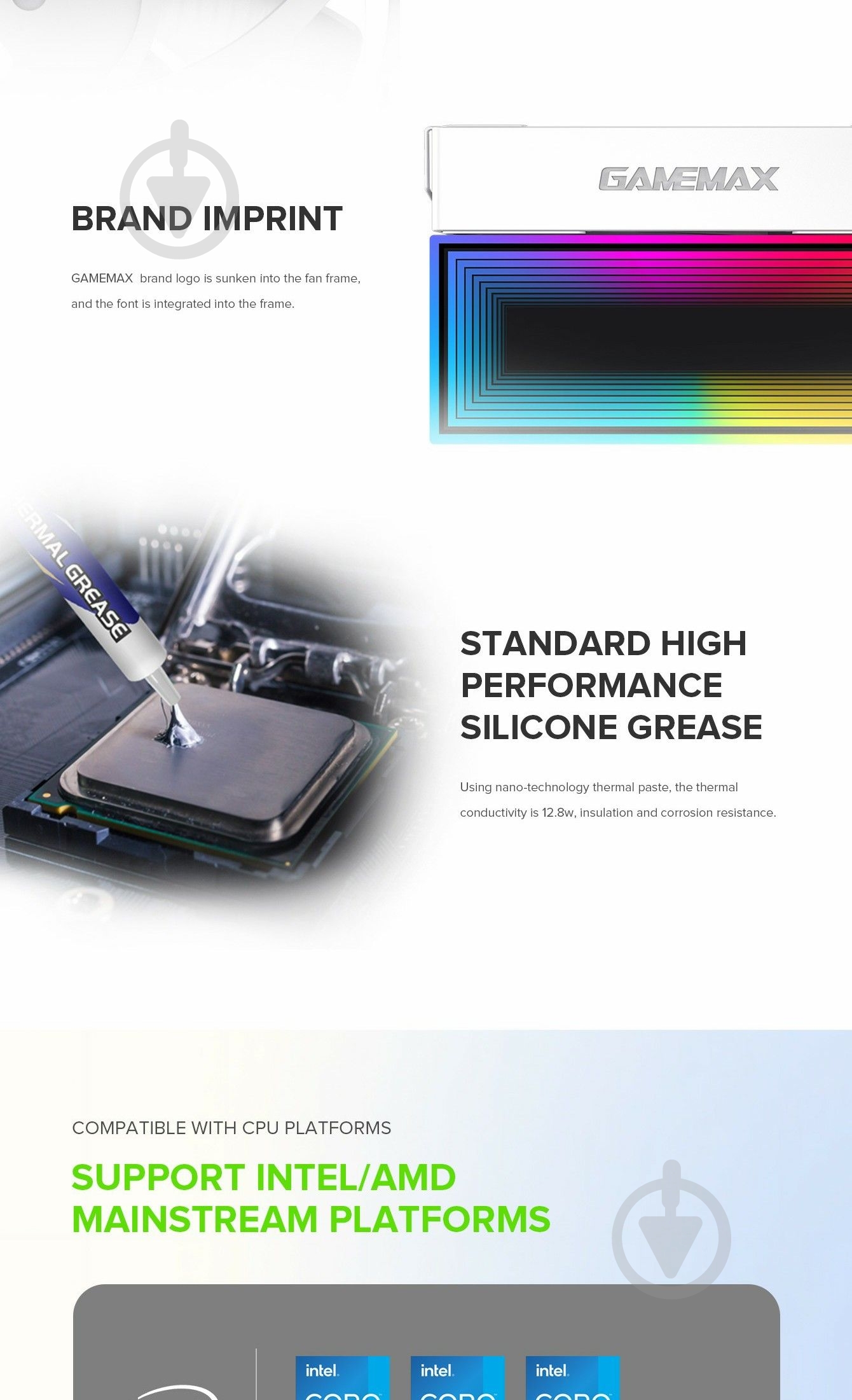 Процессорный кулер GameMax Sigma 550 Infinity WH - фото 19 Процессорный кулер GameMax Sigma 550 Infinity WH - фото 19