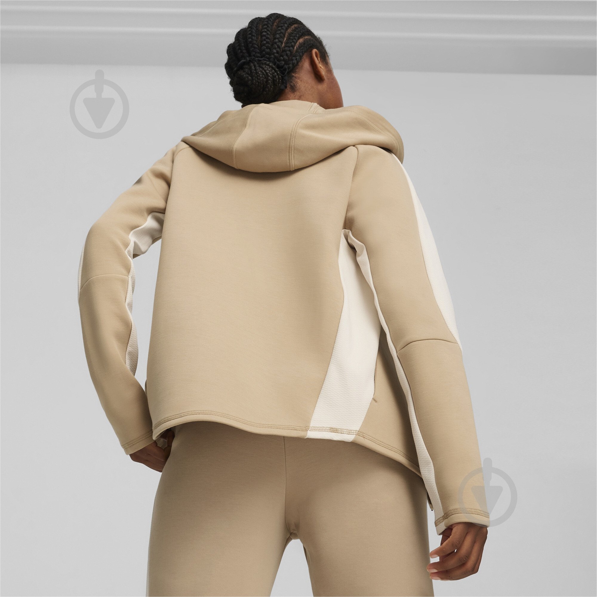 Джемпер Puma EVOSTRIPE FZ Hoodie 67787883 р.XL бежевый - фото 5