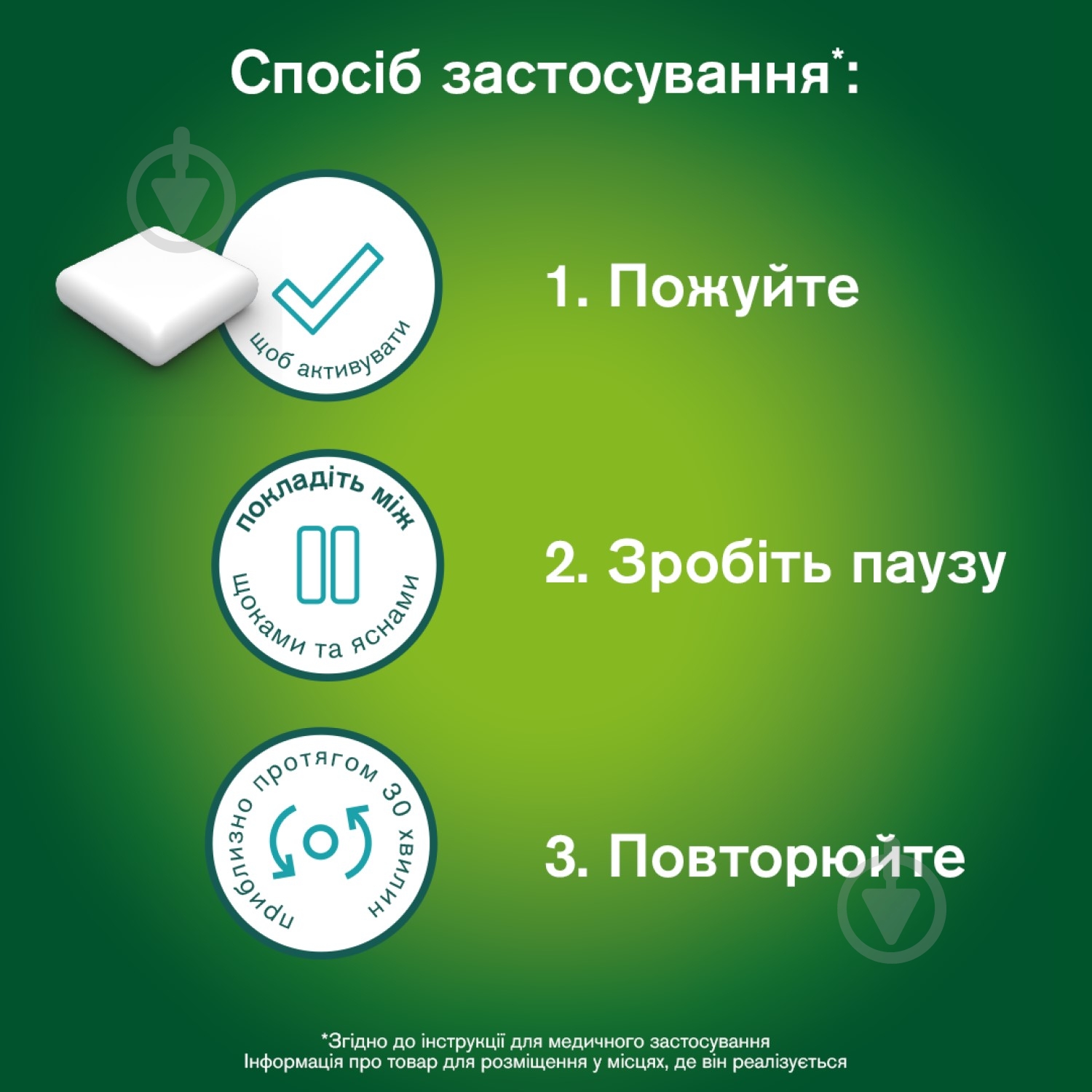 Нікоретте зі смаком свіжих фруктів №30 гумка жувальна 4 мг - фото 5
