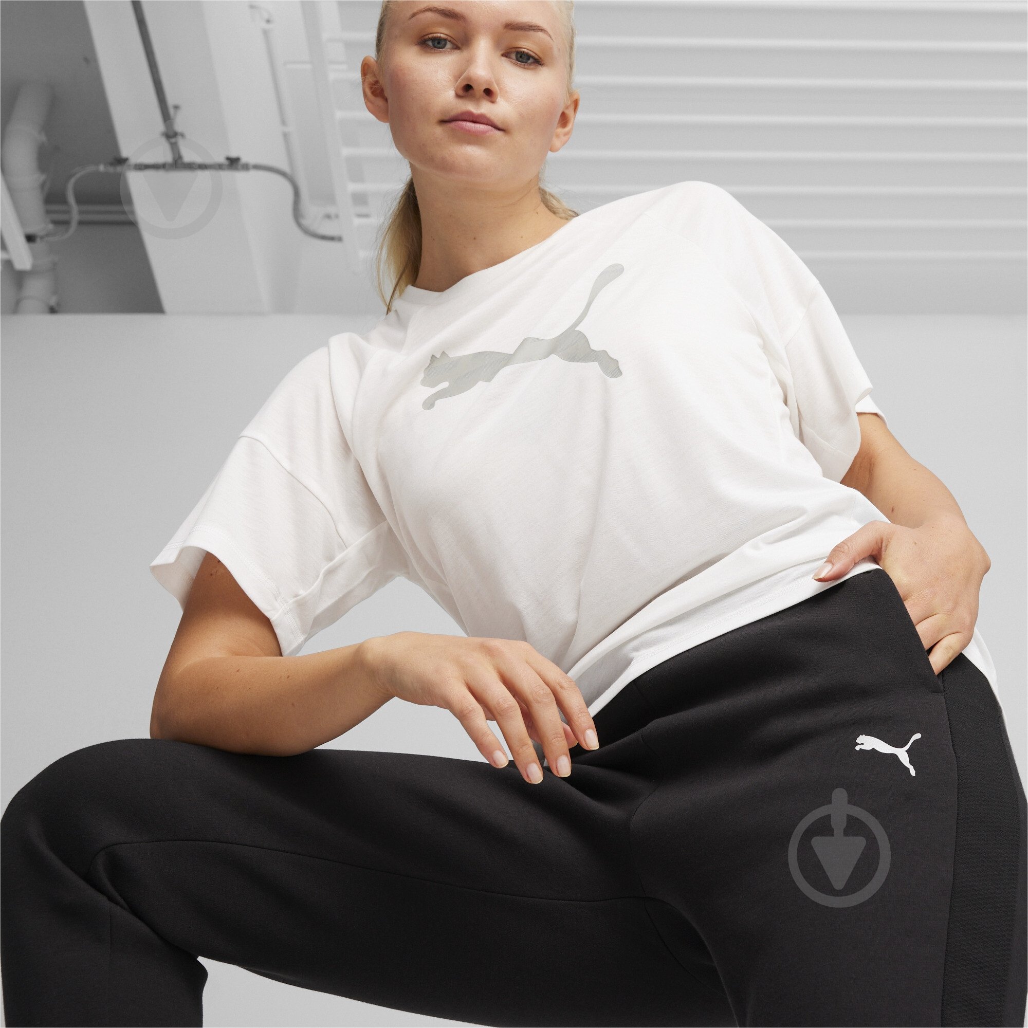 Брюки Puma EVOSTRIPE HIGH-WAIST PANTS 67788001 р. XS черный - фото 5
