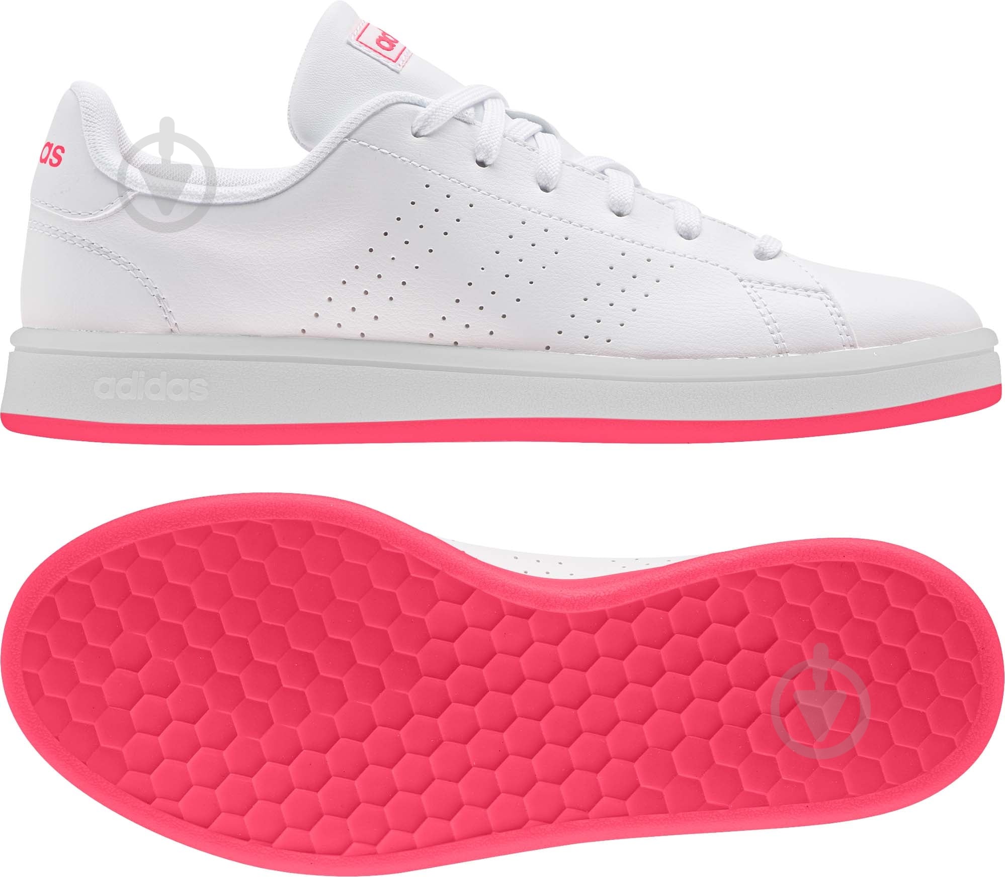 Кроссовки женские демисезонные Adidas ADVANTAGE BASE FW0987 р.37 1/3 белые - фото 4