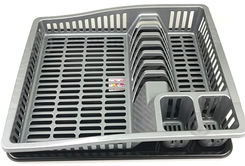 Сушка Dunya Plastik для посуды Степ в ассортименте 38,6x29,6x8 см - фото 1