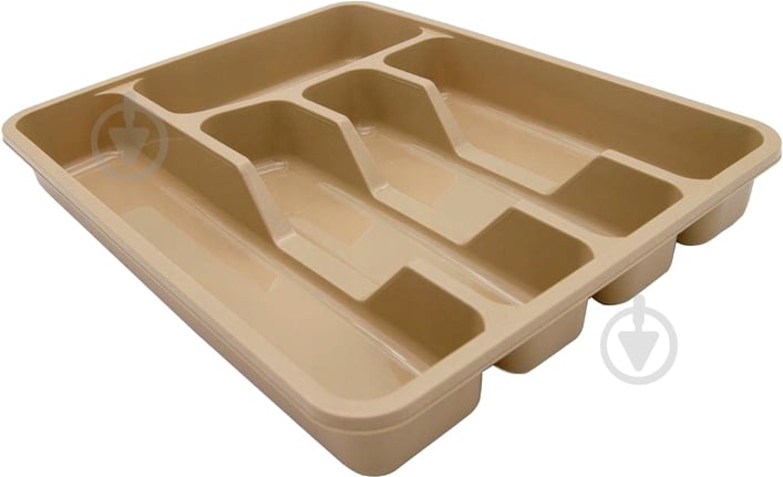 Лоток для столовых приборов Dunya Plastik Степь малый в ассортименте 33,5х27x4,5 см - фото 1