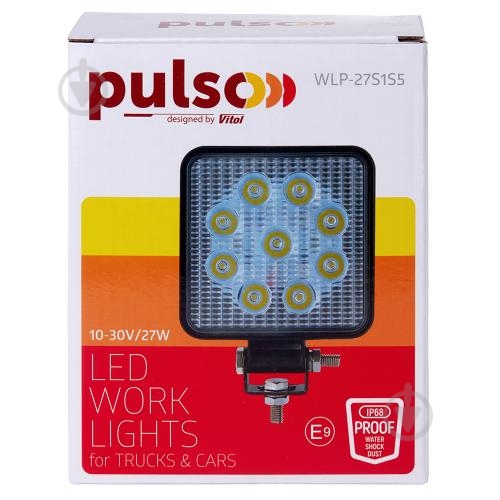 Фара робочого світла PULSO WLP-27S1S5 SPOT 9LEDx3W/10-30V/27W/6000K 27 Вт 12 В - фото 3 Фара робочого світла PULSO WLP-27S1S5 SPOT 9LEDx3W/10-30V/27W/6000K 27 Вт 12 В - фото 3