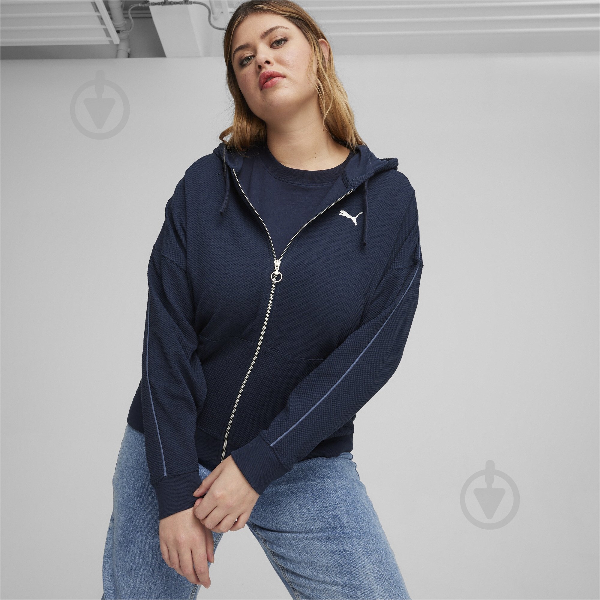 Джемпер Puma HER FULL-ZIP HOODIE 67788214 р.XL синий - фото 4