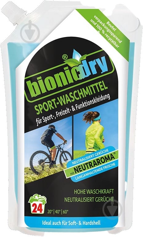 Жидкость для машинной и ручной стирки Bionicdry для спортивной и мембранной одежды 0,96 л - фото 1