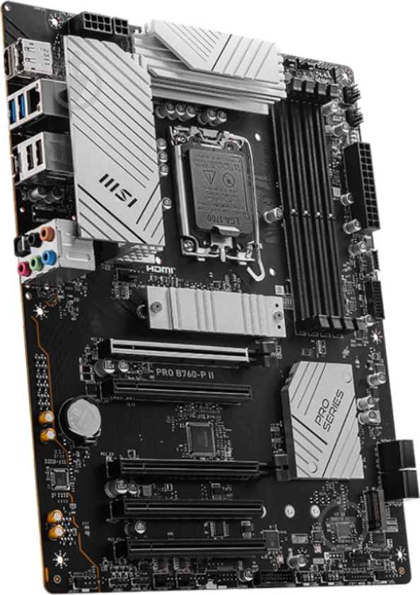 Материнская плата MSI PRO B760-P II (Socket 1700, Intel B760, ATX) - фото 2 Материнская плата MSI PRO B760-P II (Socket 1700, Intel B760, ATX) - фото 2
