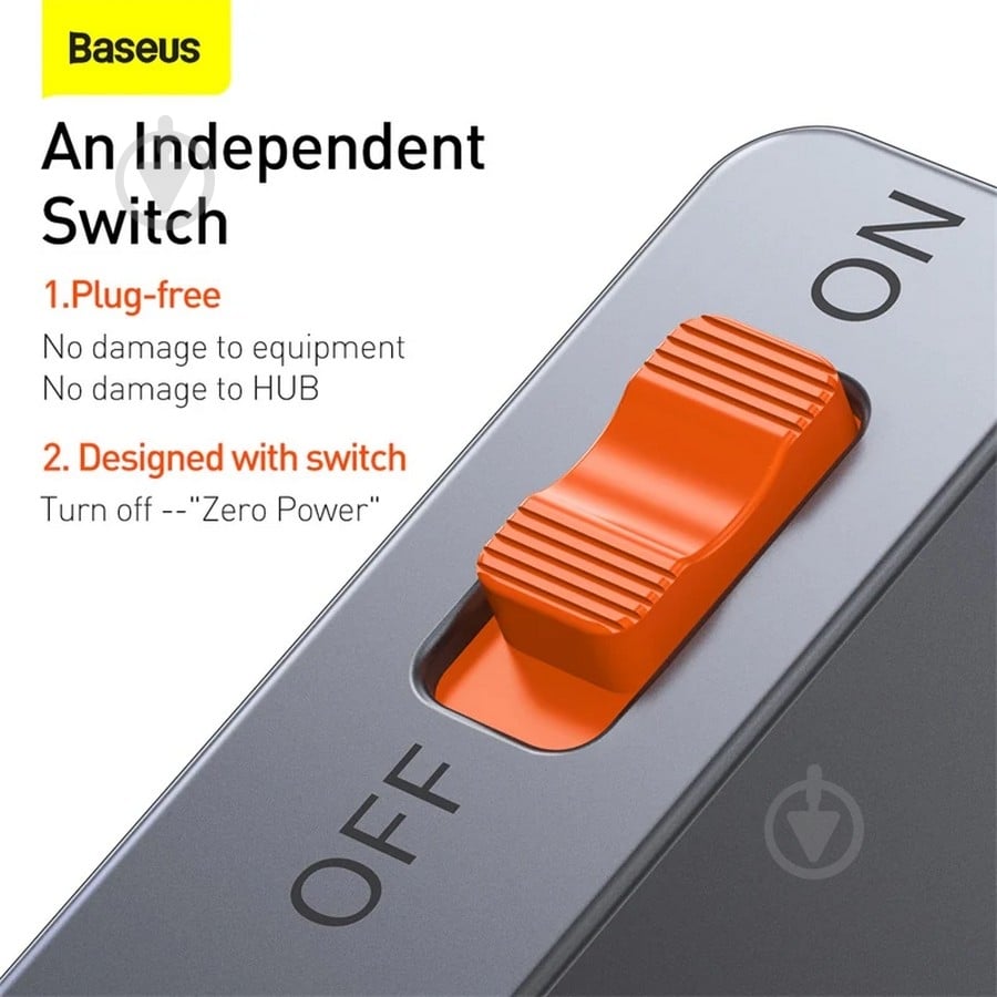 USB-хаб BASEUS Magic Multifunctional Type-C HUB with a Retractable Clip Standard Edition Space Gray (CAHUB-DA0G) - фото 10