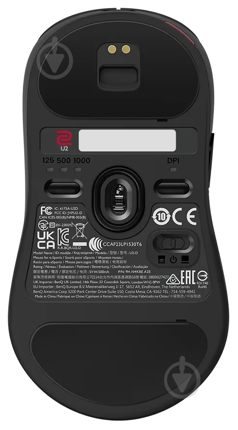 Мышка беспроводная Zowie U2 black (9H.N4KBE.A2E) - фото 6