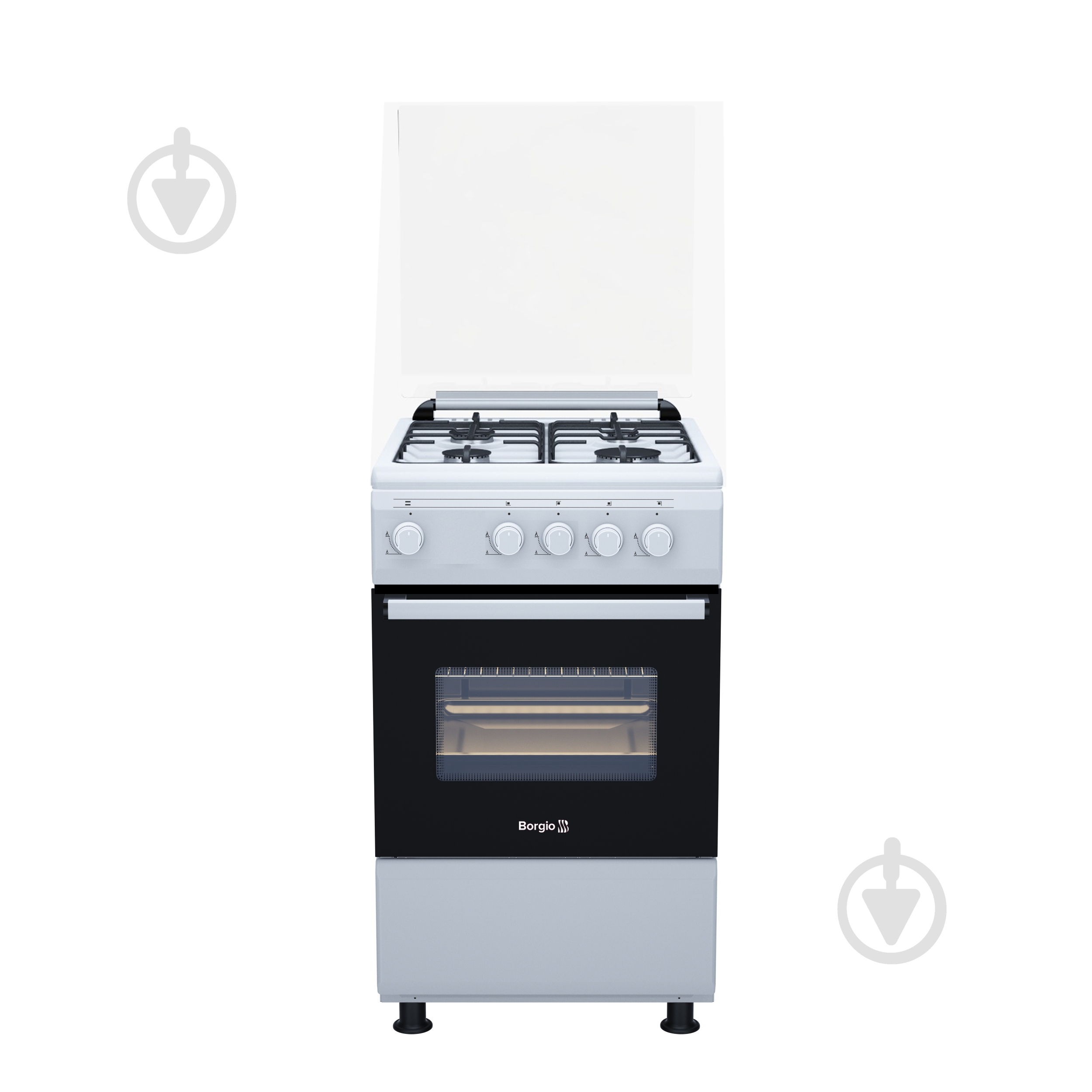 Плита газова Borgio GG 540 W MCBL - фото 1