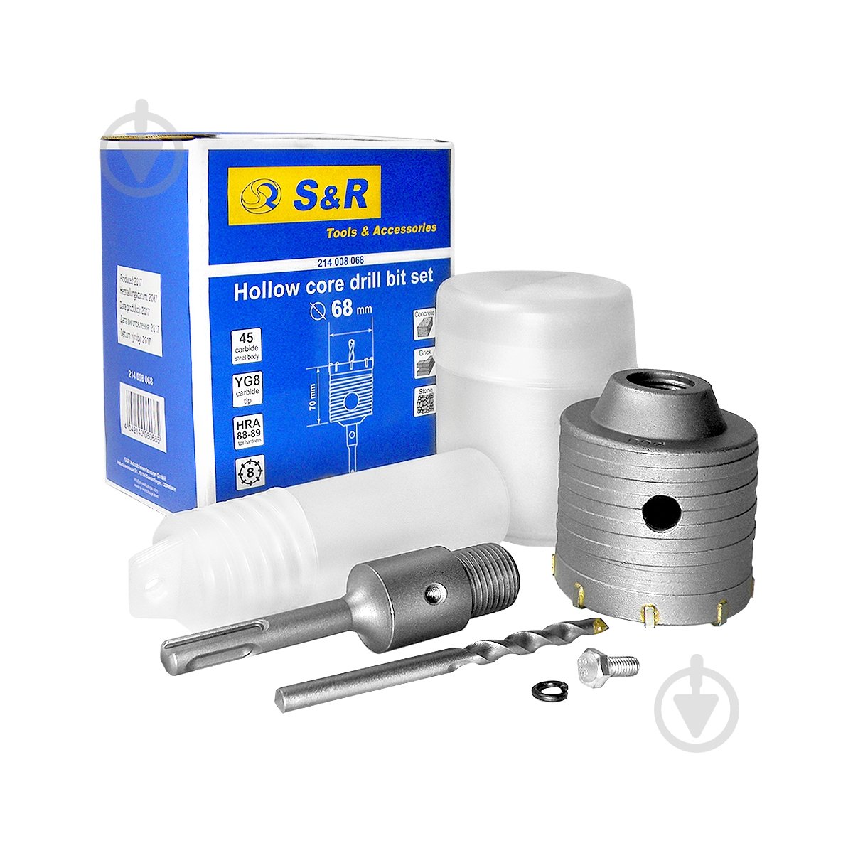 ᐉ Коронка по бетону S&R Meister 68x70 мм в сборе 214008068