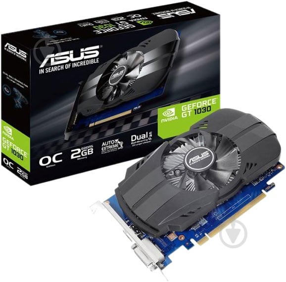 Відеокарта Asus GeForce GT 1030 Phoenix OC 2GB GDDR5 64bit (90YV0AU0-M0NA00) - фото 4 Відеокарта Asus GeForce GT 1030 Phoenix OC 2GB GDDR5 64bit (90YV0AU0-M0NA00) - фото 4