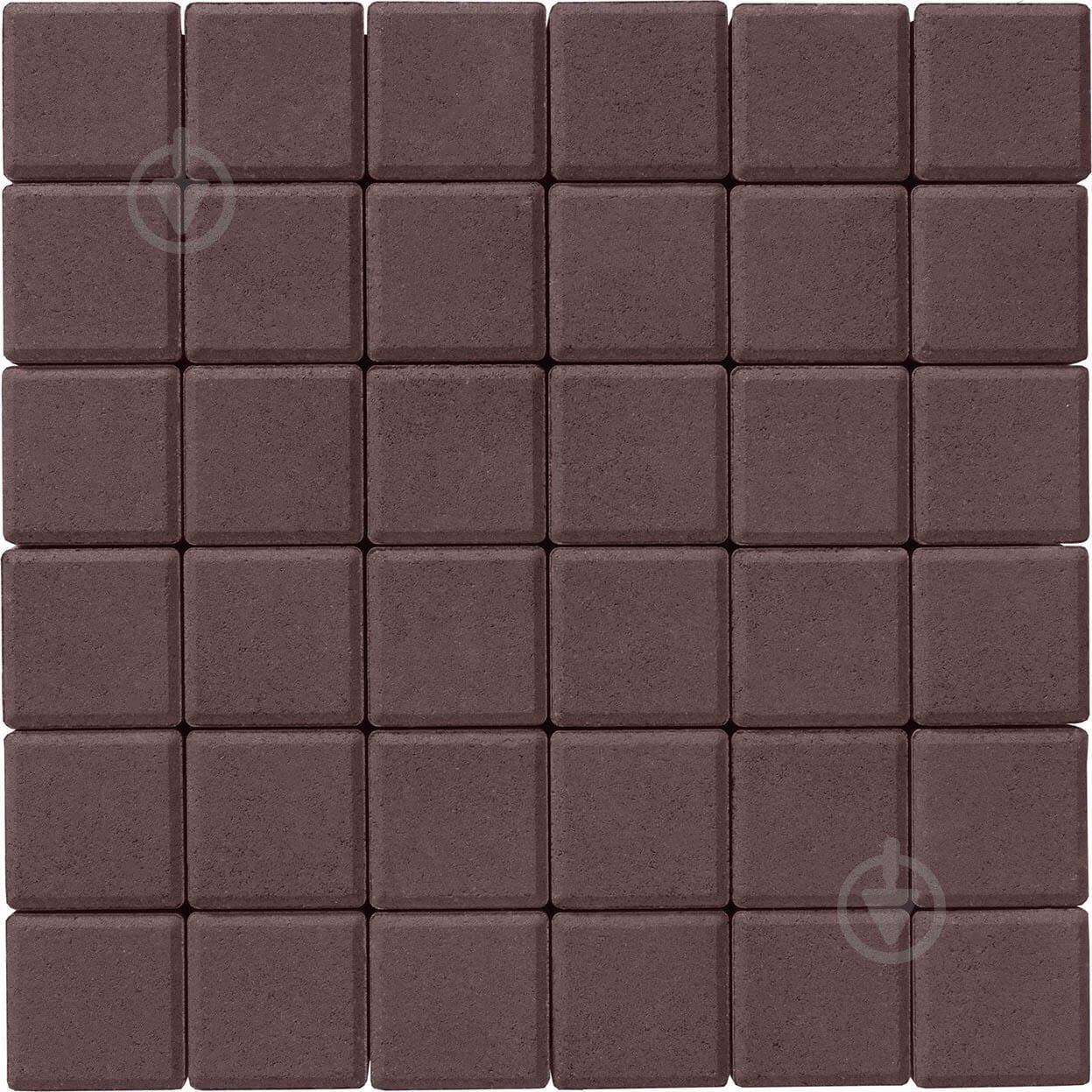 Тротуарная плитка Авеню Брусчатка венге 10х10х6 см - фото 1
