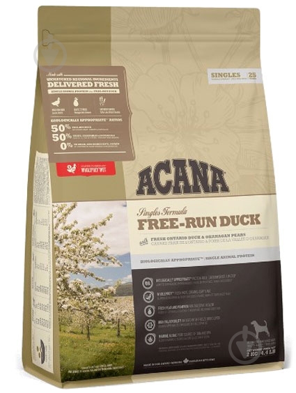 Корм сухий Acana Free-Run Duck 2 кг - фото 1 Корм сухий Acana Free-Run Duck 2 кг - фото 1