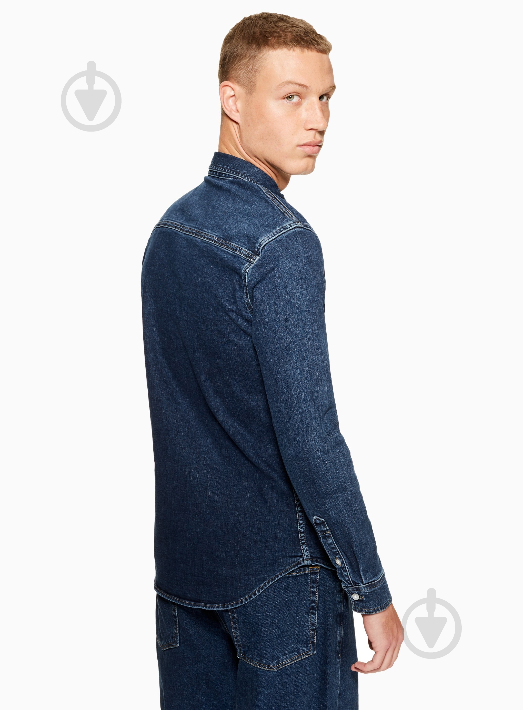 Рубашка TopMan CASUAL SHIRTS 83Q01E-BLE р. M синий - фото 3 Рубашка TopMan CASUAL SHIRTS 83Q01E-BLE р. M синий - фото 3