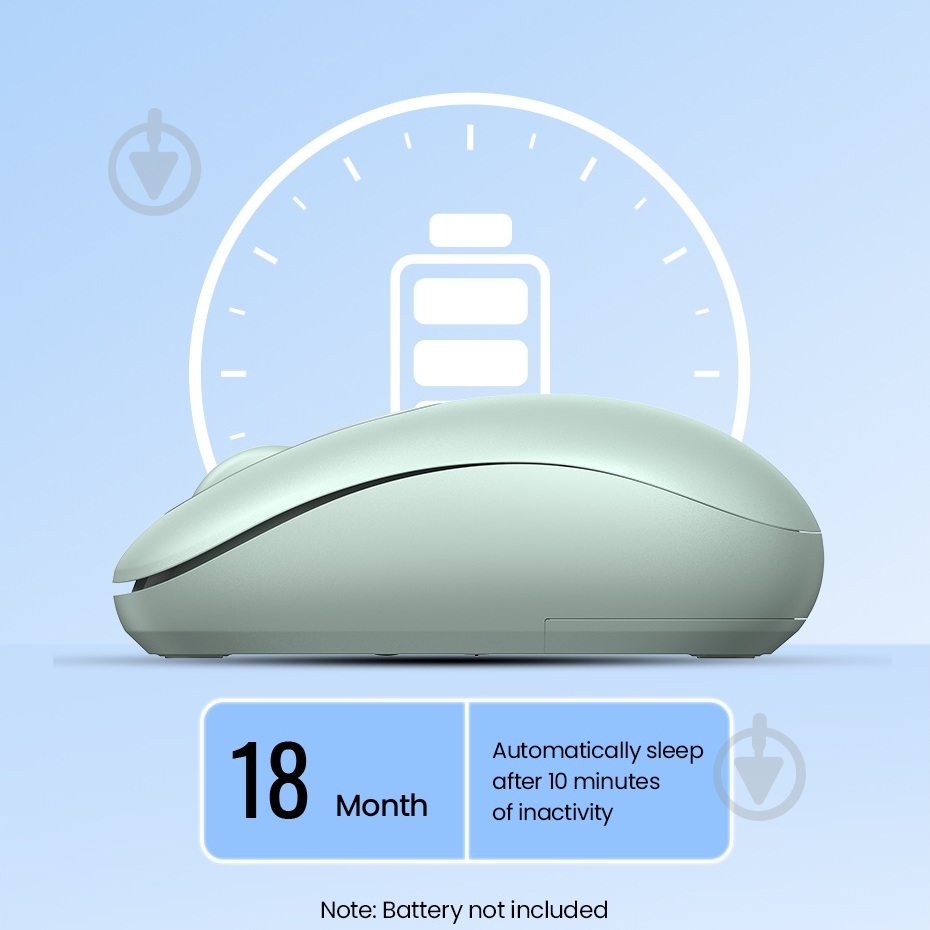 Мышка беспроводная UGREEN MU105 Portable Wireless Green (90672) (90672) - фото 5