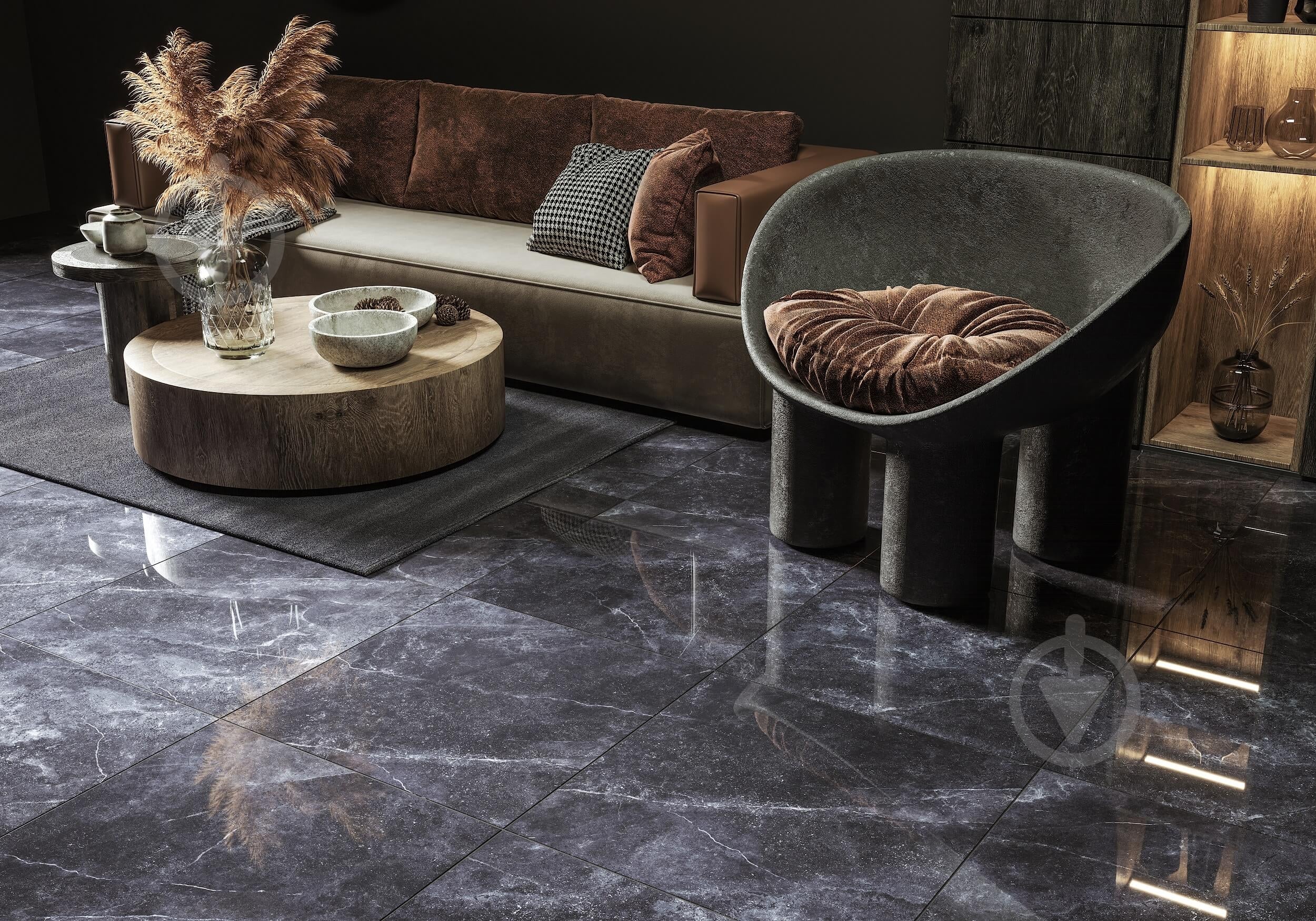 Плитка Golden Tile Space Stone black 5VС9П0 60х120 см - фото 2 Плитка Golden Tile Space Stone black 5VС9П0 60х120 см - фото 2