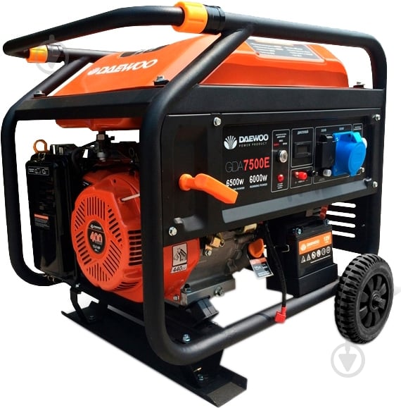 Генератор бензиновый Daewoo 6 кВт / 6,5 кВт 220 В GDA 7500E - фото 1