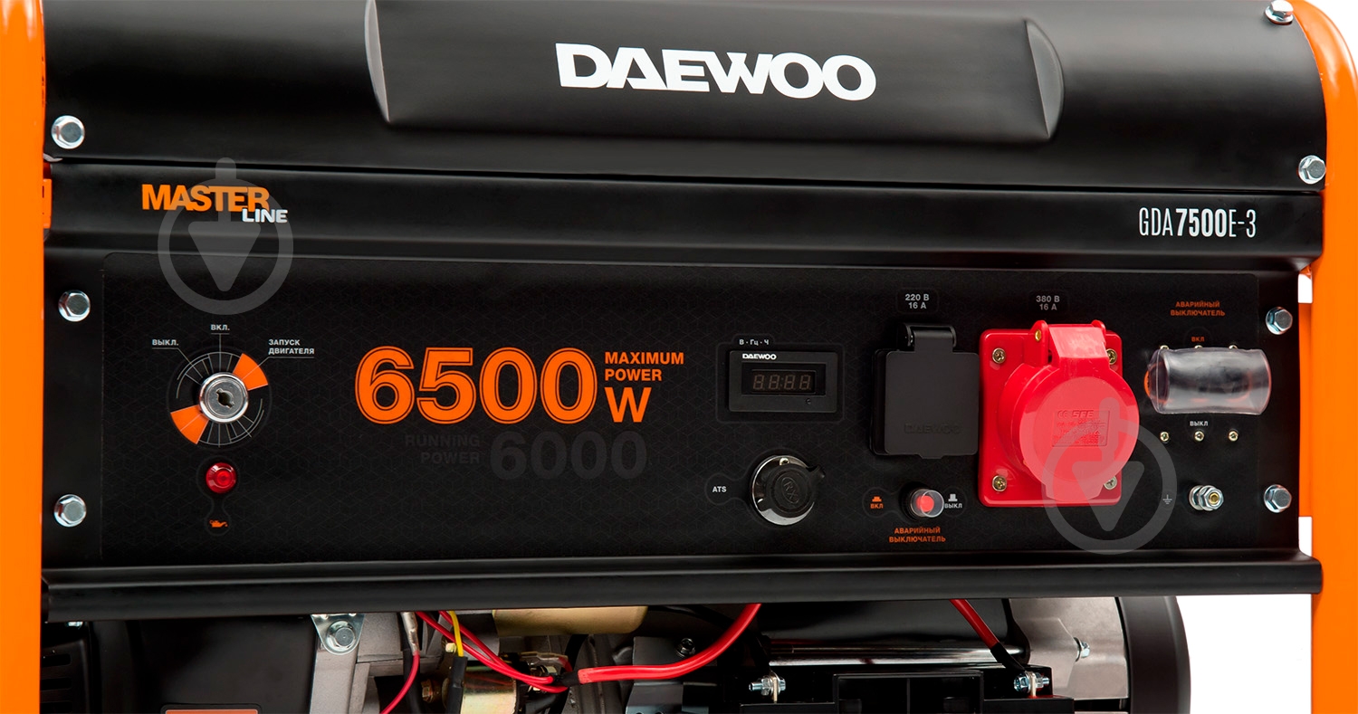 Генератор бензиновый Daewoo 2,5 кВт / 2,7 кВт 380 В GDA 7500E-3 - фото 12
