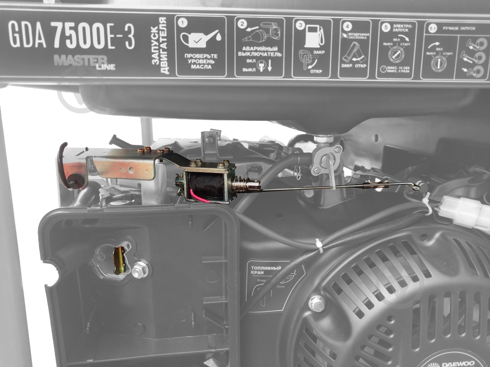 Генератор бензиновый Daewoo 2,5 кВт / 2,7 кВт 380 В GDA 7500E-3 - фото 10