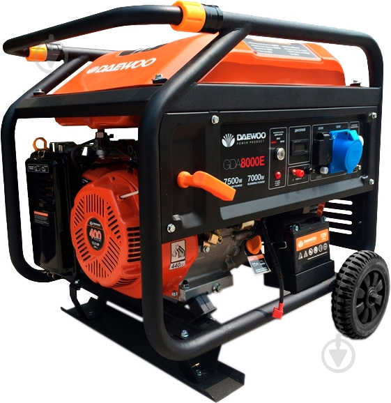 Генератор бензиновый Daewoo 7 кВт / 7,5 кВт 230 В GDA 8000E - фото 1