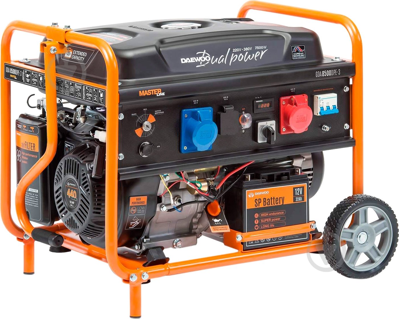 Генератор бензиновый Daewoo 7 кВт / 7,5 кВт 380 В GDA 8500DPЕ-3 - фото 1 Генератор бензиновый Daewoo 7 кВт / 7,5 кВт 380 В GDA 8500DPЕ-3 - фото 1