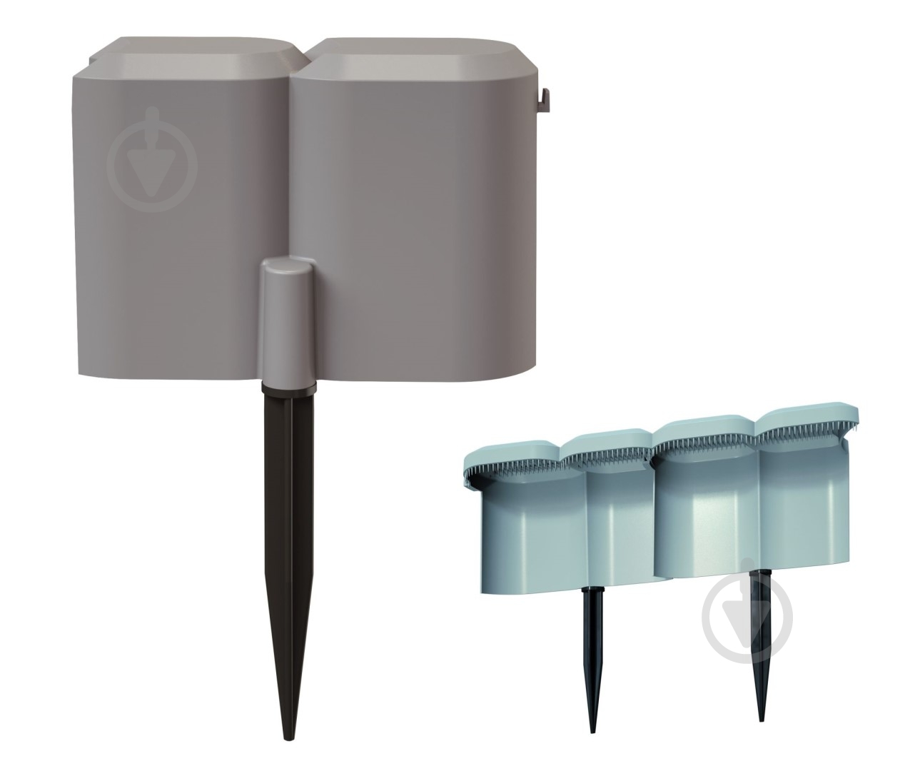 Паркан декоративний Prosperplast Palisada Snail 1900/116 мм сірий - фото 1