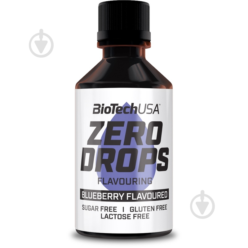 Капли ароматизированные BioTechUSA Zero Drops Черника 50 мл - фото 1
