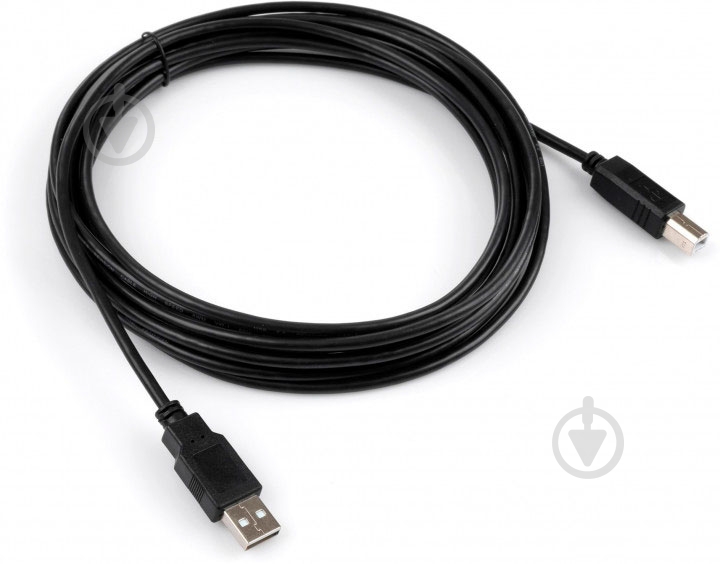 Кабель Vinga USB Am – USB Bm 5 м черный (VCPUSBAMBM5BK) - фото 1