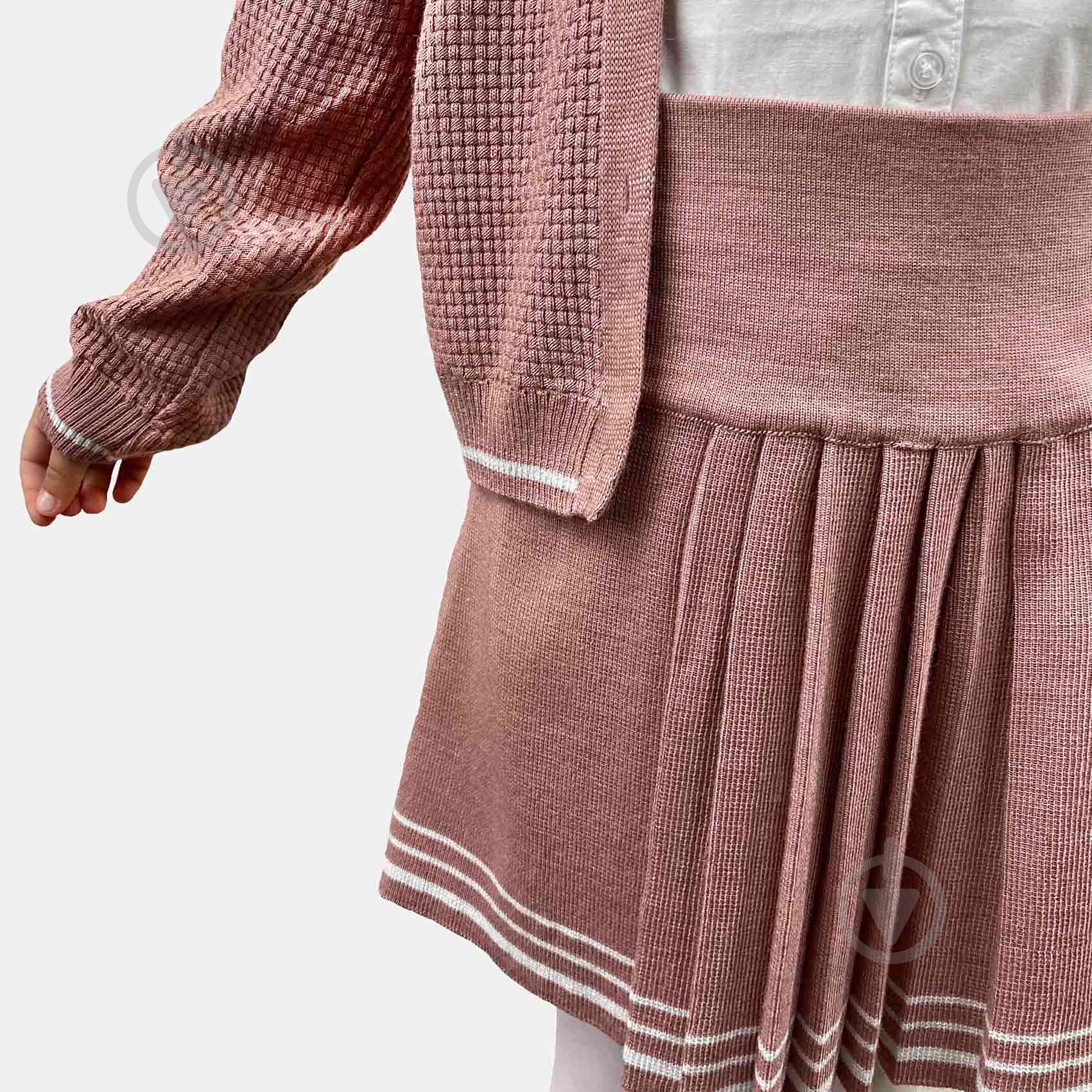 Кофта для девочки ART KNIT Герда пепел розы р.116-122 - фото 3 Кофта для девочки ART KNIT Герда пепел розы р.116-122 - фото 3
