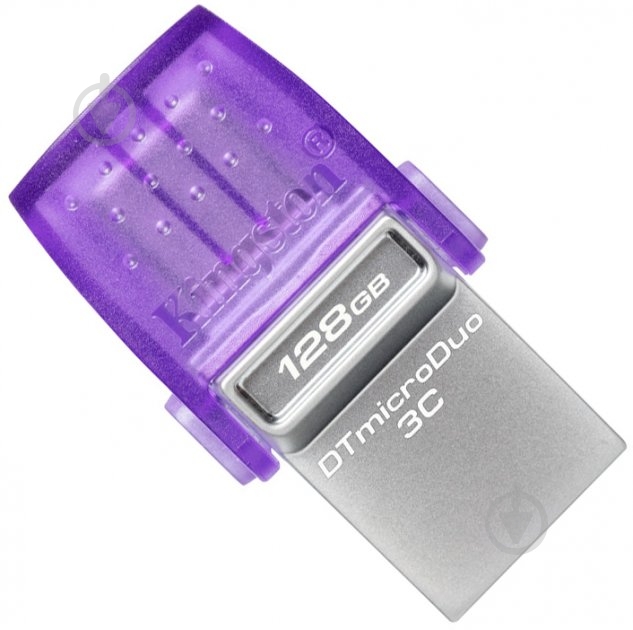 Флешпам'ять USB Kingston DataTraveler MicroDuo 3С 128 ГБ USB 3.2 USB Type-C violet (DTDUO3CG3/128GB) - фото 1