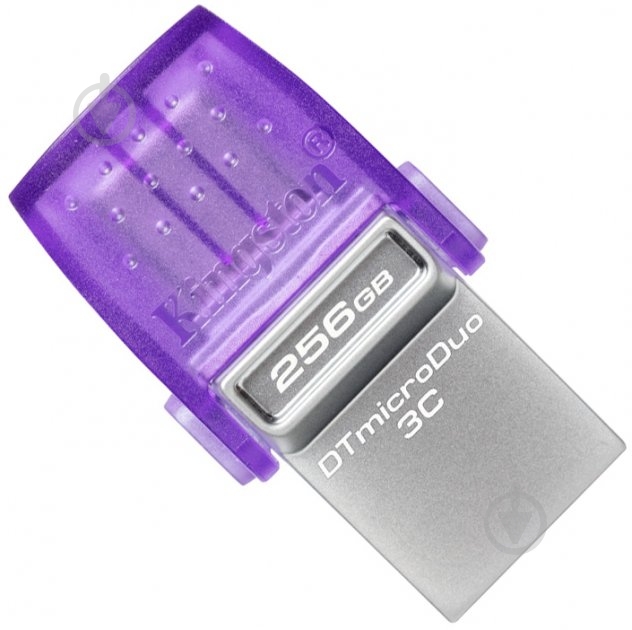 Флешпам'ять USB Kingston DataTraveler MicroDuo 3С 256 ГБ USB 3.2 USB Type-C violet (DTDUO3CG3/256GB) - фото 1