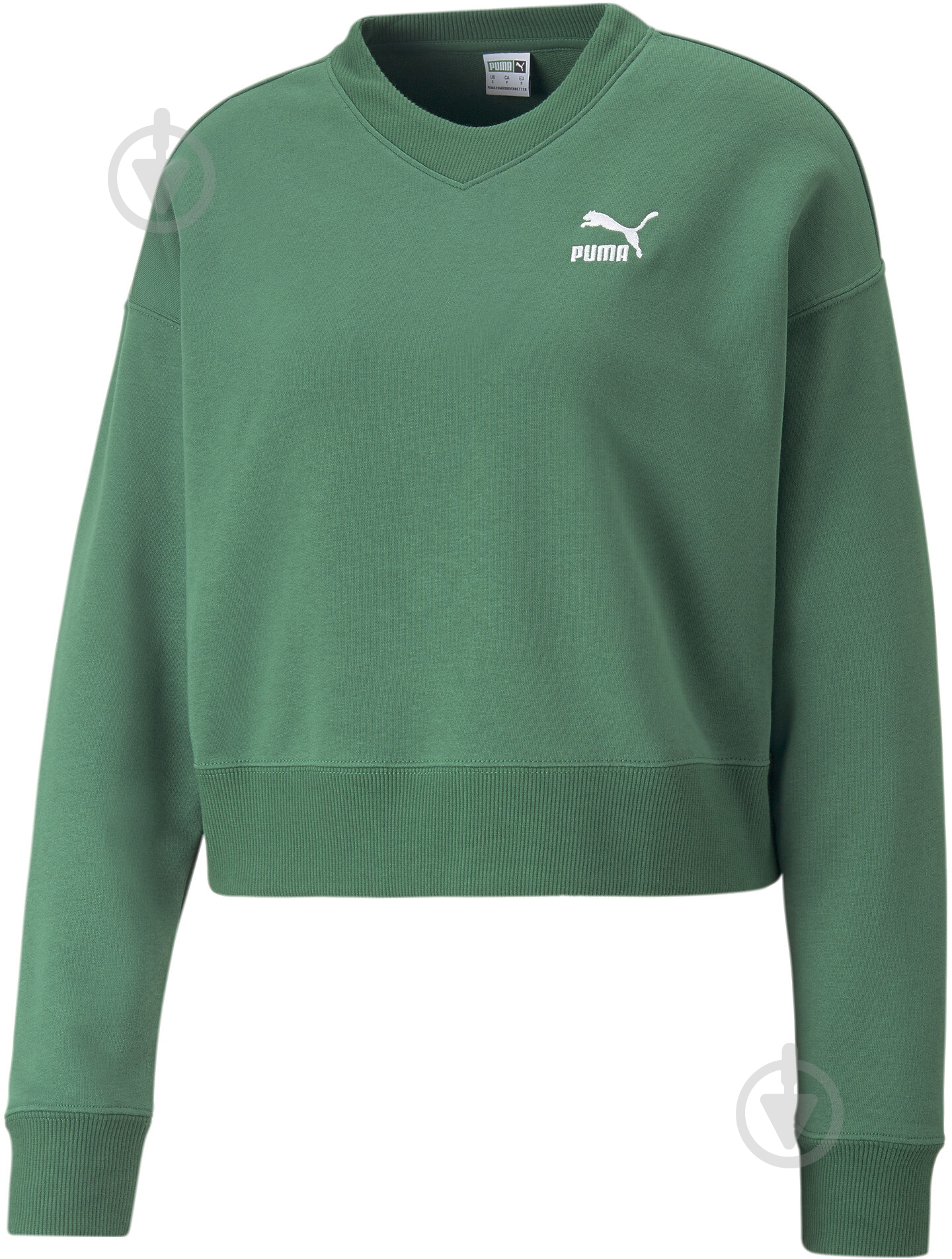 Світшот Puma CLASSICS CREW TR 53806037 р.S зелений - фото 1 Світшот Puma CLASSICS CREW TR 53806037 р.S зелений - фото 1