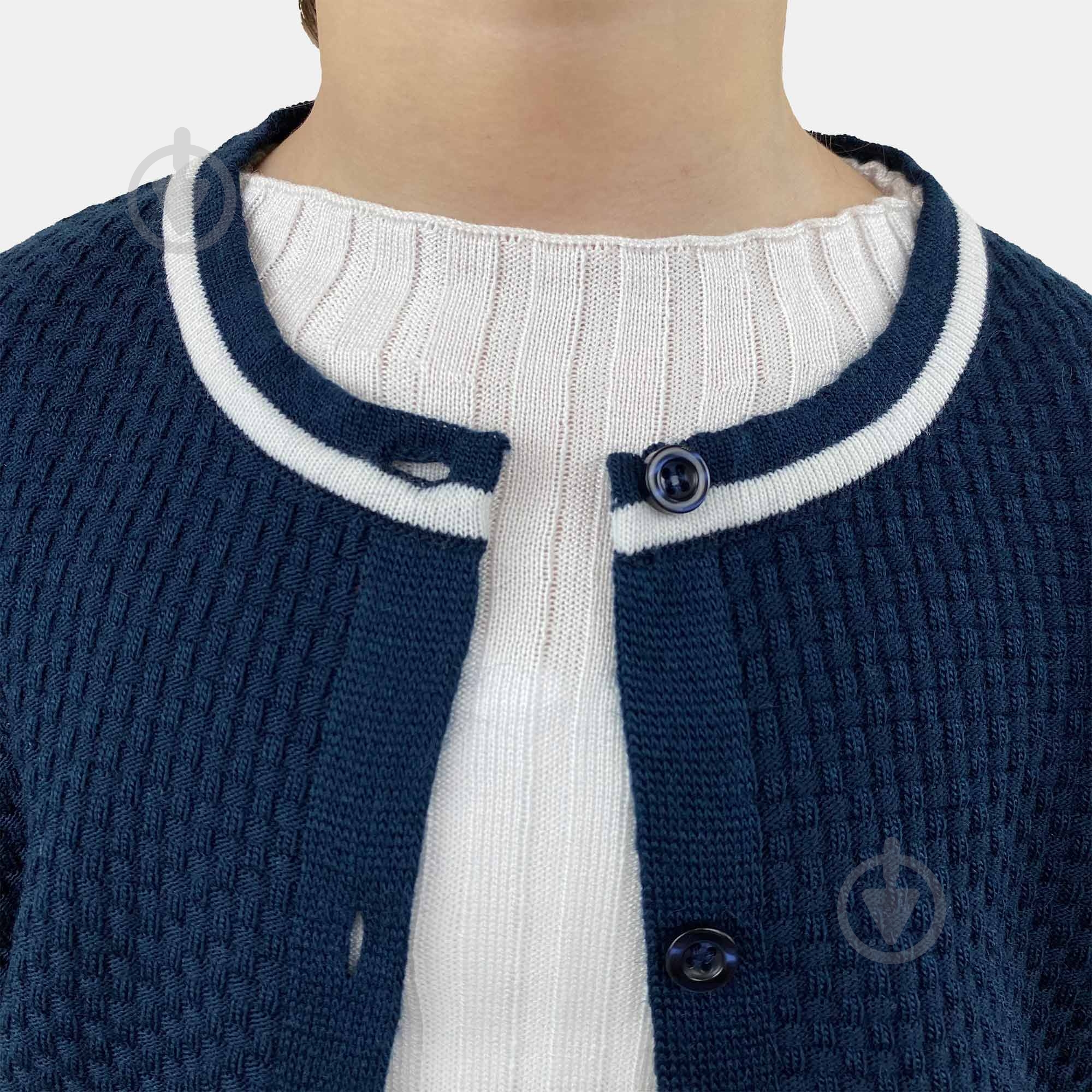 Кофта для дівчинки ART KNIT Герда синя р.128-134 синій - фото 3 Кофта для дівчинки ART KNIT Герда синя р.128-134 синій - фото 3