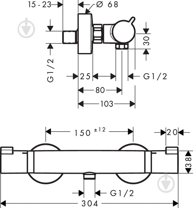 Смеситель для душа Hansgrohe MyFox 13156000 - фото 3