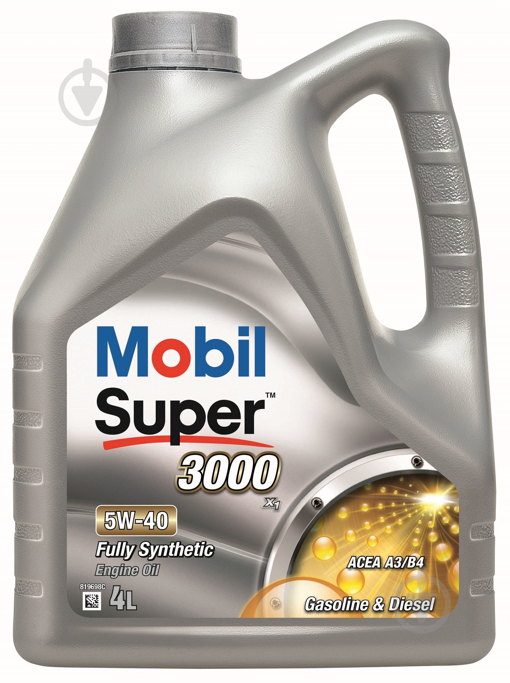 Моторна олива синтетична Mobil Super 3000 X1 5W-40 4 л (157302) - фото 1
