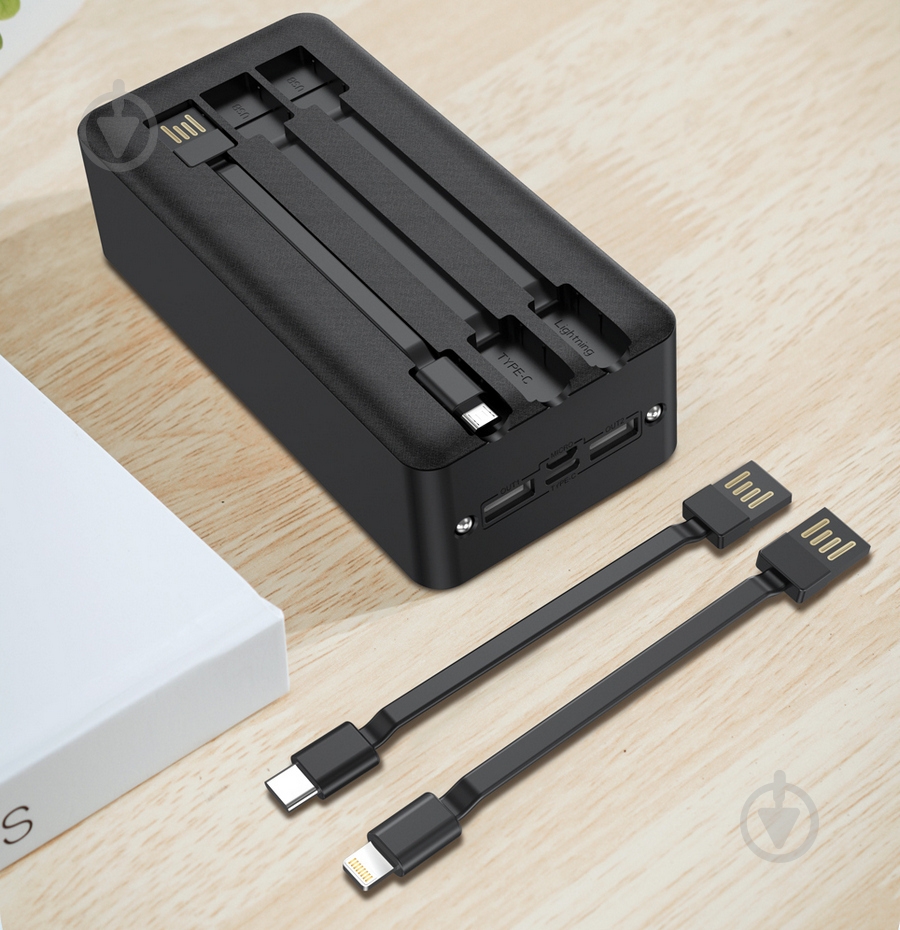 Повербанк Xo PR164 30000 mAh black (PR164) - фото 5