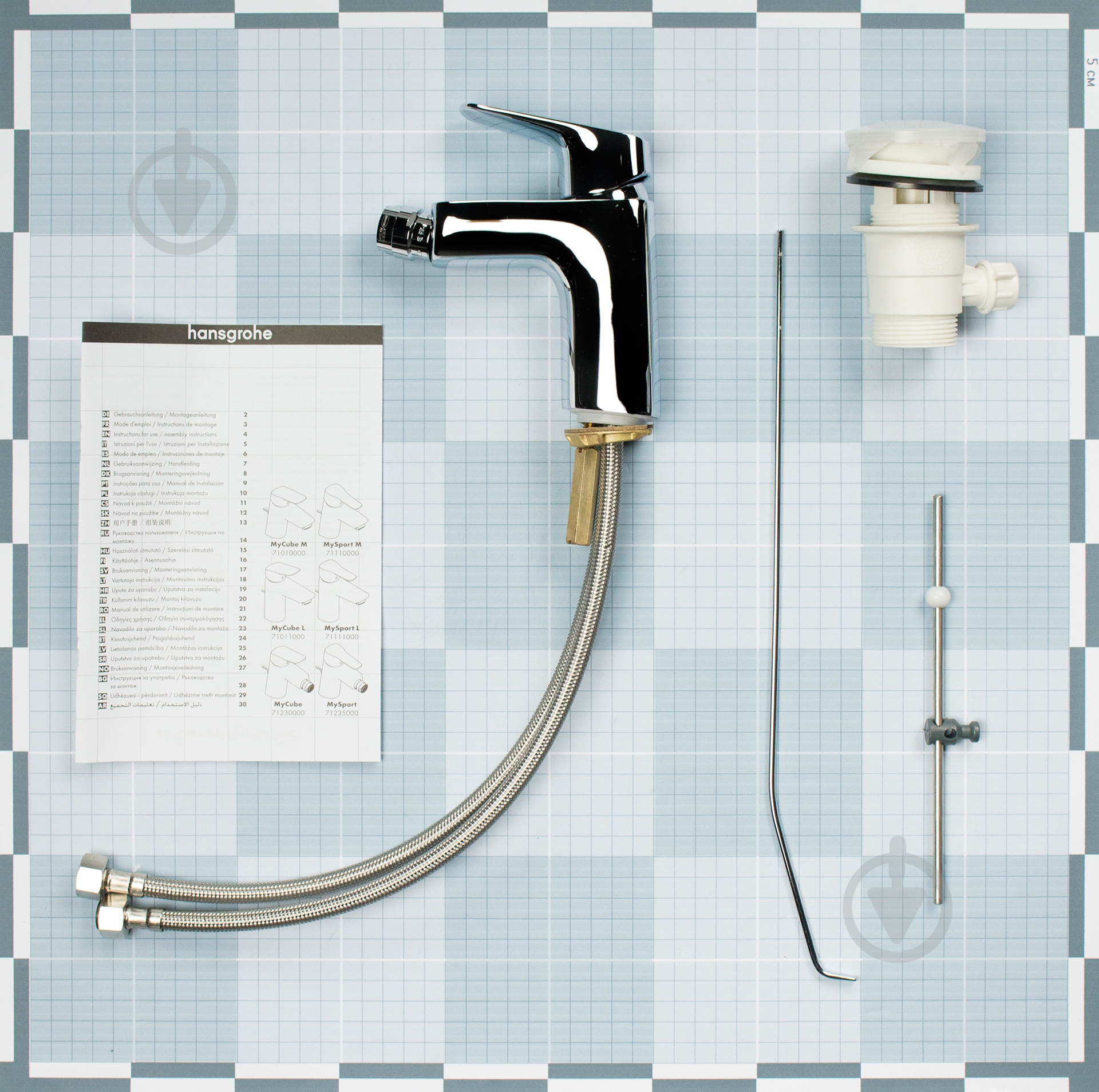 Смеситель для биде Hansgrohe MyCube 71230000 - фото 4 Смеситель для биде Hansgrohe MyCube 71230000 - фото 4