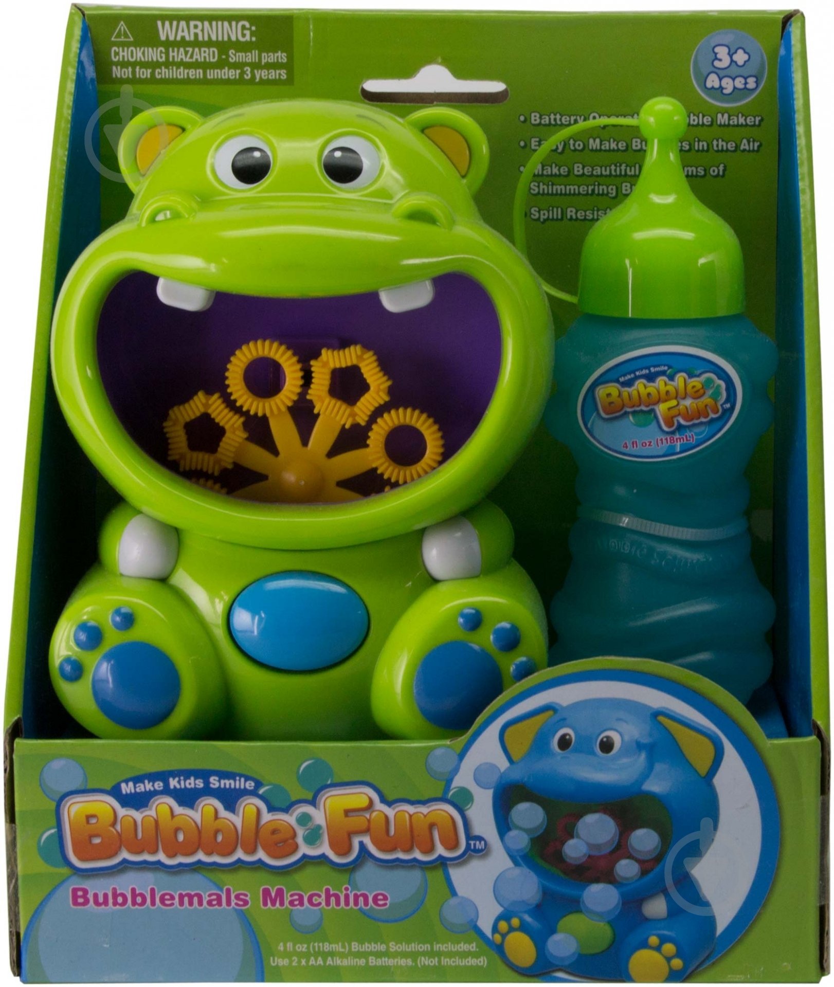 Бабл-машина Bubble Fun Бегемот 120 мл DHOBB10019А - фото 5