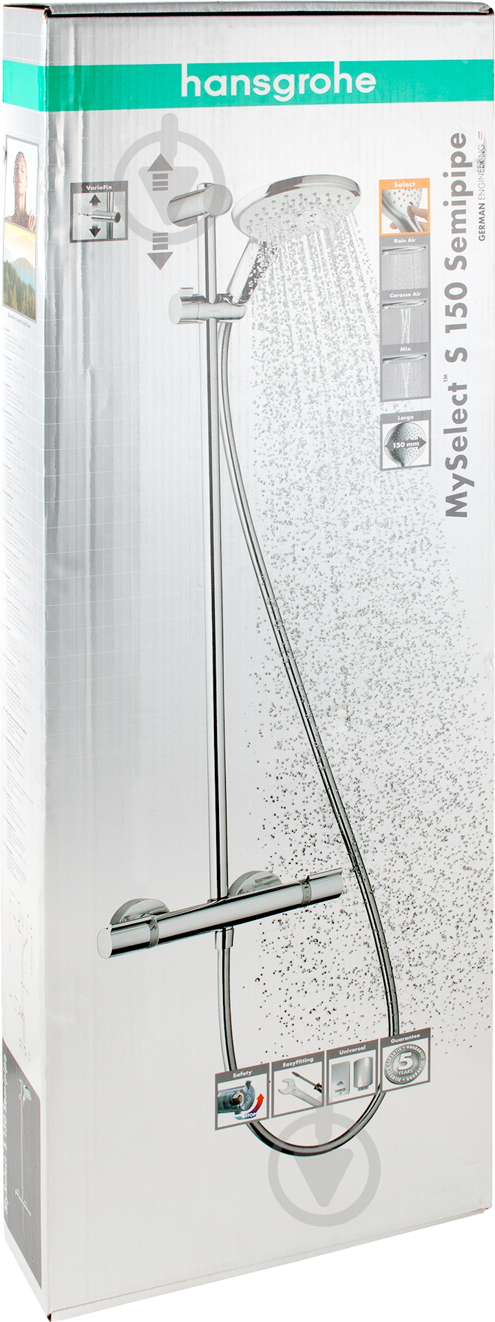 Душова система Hansgrohe MySelect S 150 SemiPipe 27239000 - фото 5