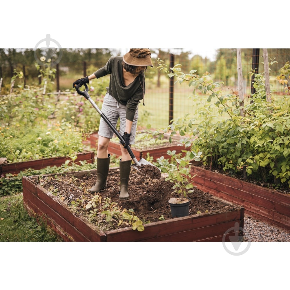 Лопата штикова суцільна Fiskars Ergonomic Pointed Grey 125 см - фото 6 Лопата штикова суцільна Fiskars Ergonomic Pointed Grey 125 см - фото 6