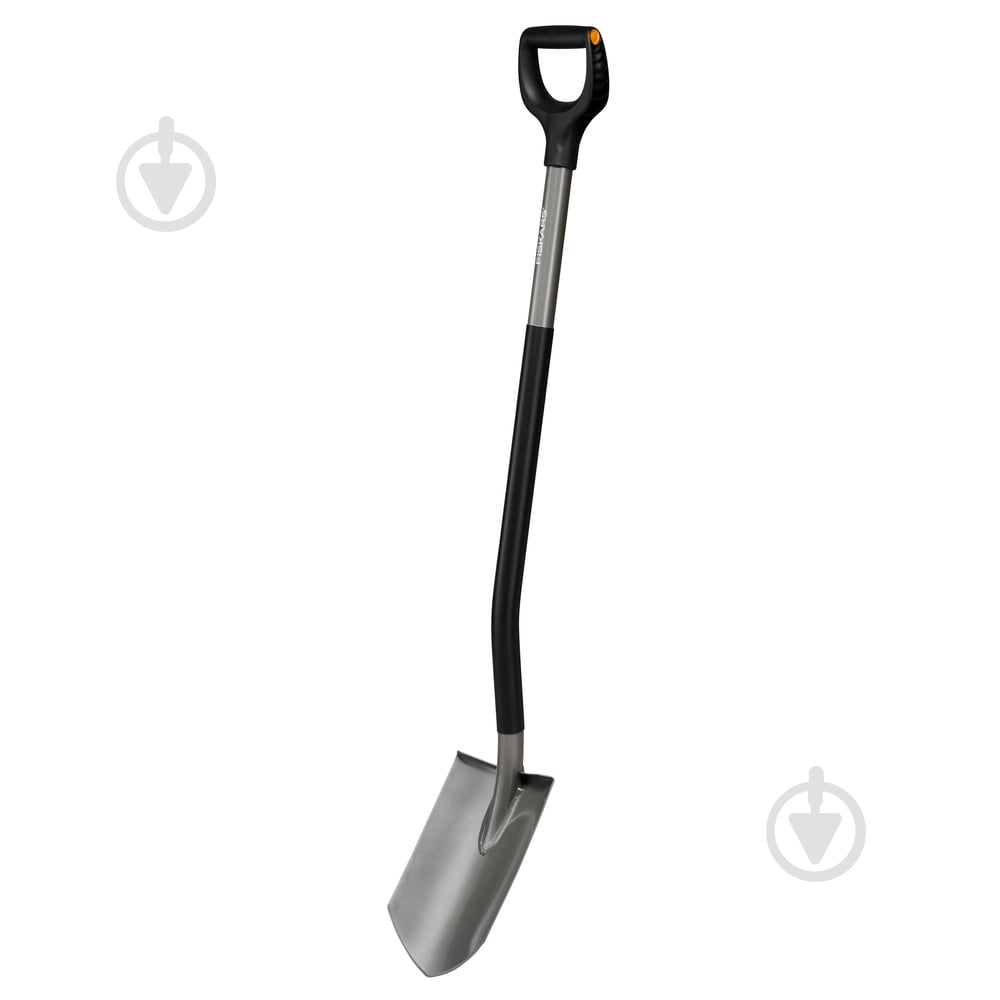 Лопата штикова суцільна Fiskars Ergonomic Pointed Grey 125 см - фото 1 Лопата штикова суцільна Fiskars Ergonomic Pointed Grey 125 см - фото 1