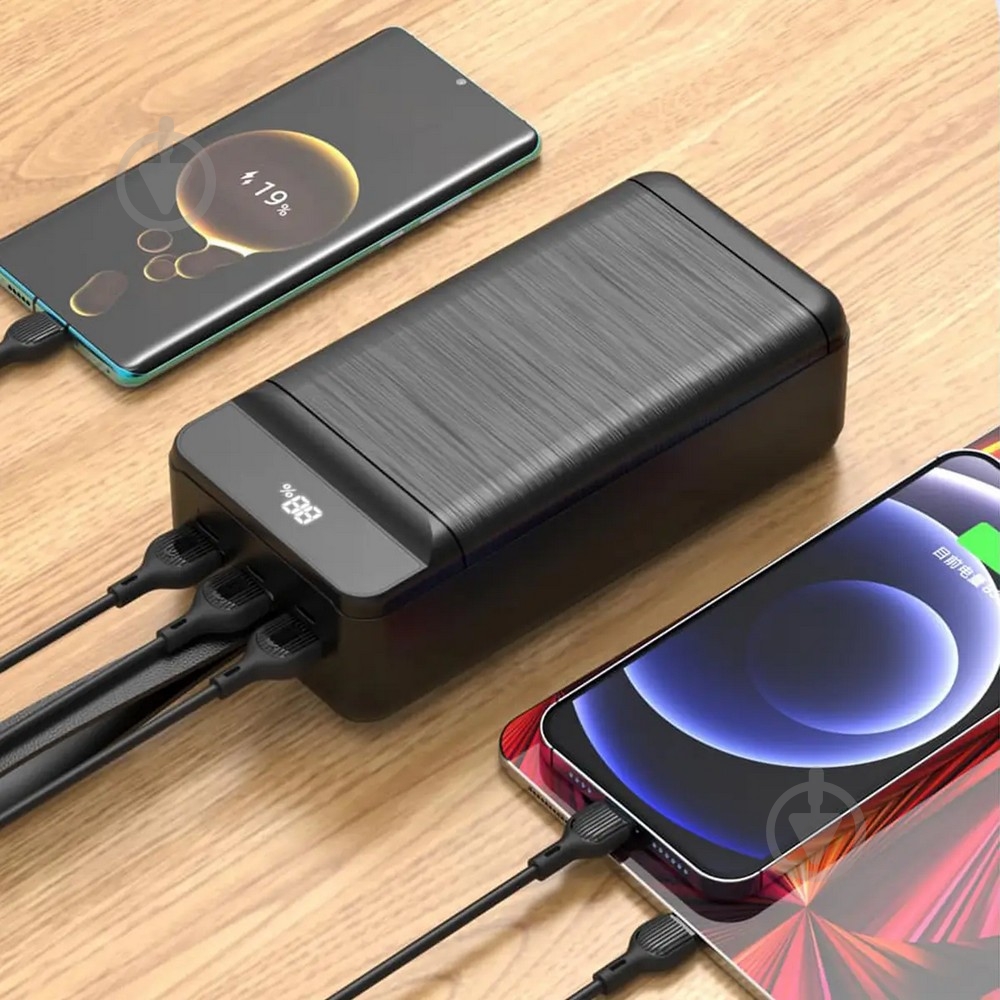 Повербанк Xo PR158 50000 mAh black (PR158) - фото 4 Повербанк Xo PR158 50000 mAh black (PR158) - фото 4