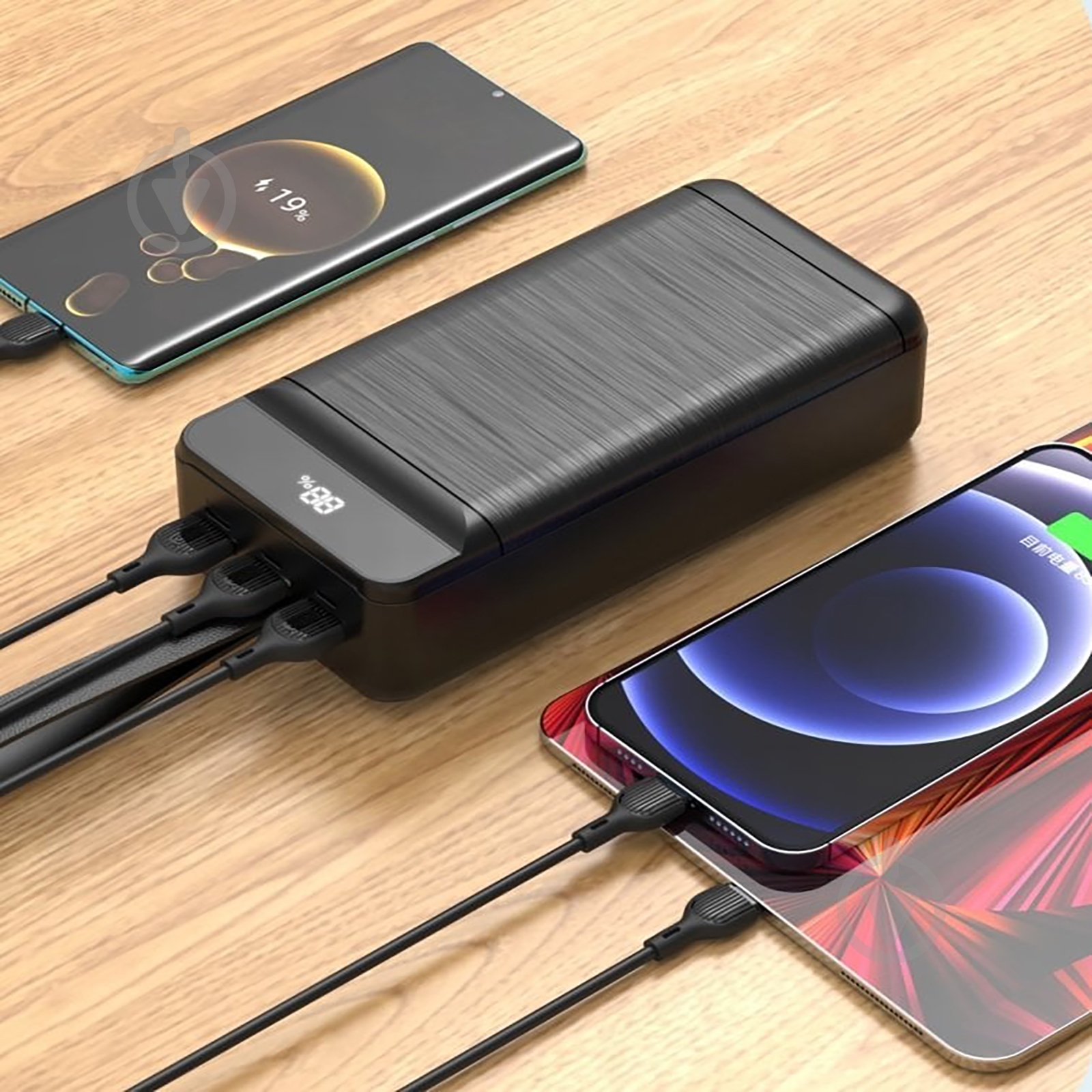 Повербанк Xo PR159 60000 mAh black (PR159.black) - фото 4 Повербанк Xo PR159 60000 mAh black (PR159.black) - фото 4