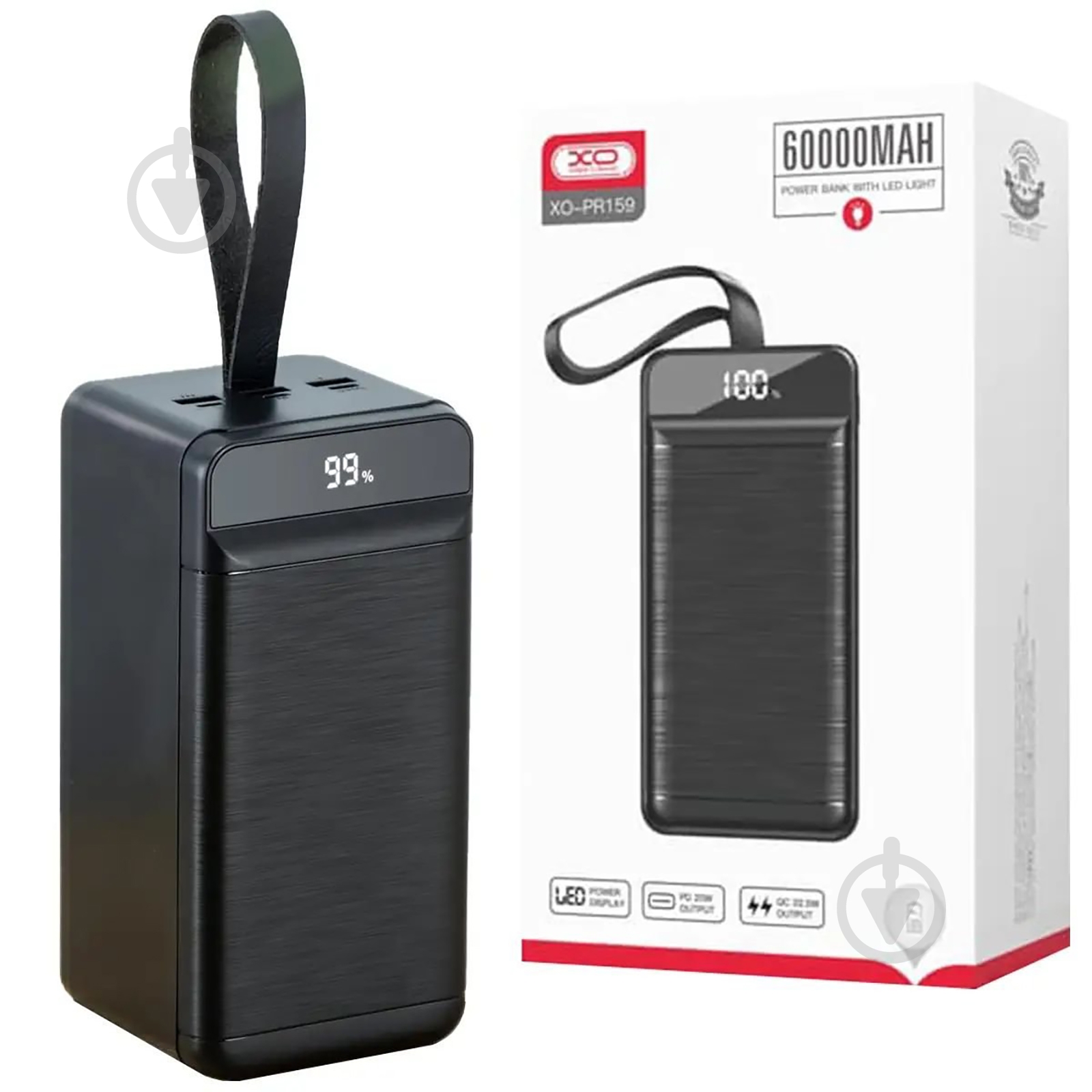 Повербанк Xo PR159 60000 mAh black (PR159.black) - фото 6 Повербанк Xo PR159 60000 mAh black (PR159.black) - фото 6