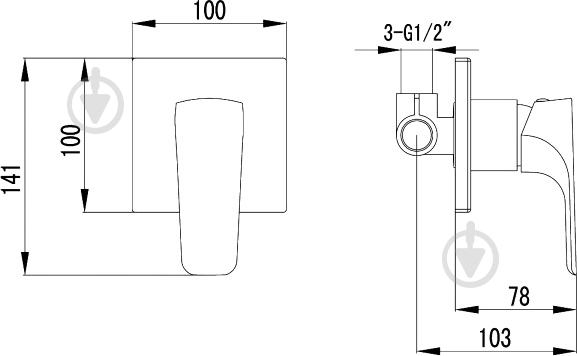 Смеситель для душа Imprese Valtice VR-15320(Z) - фото 3